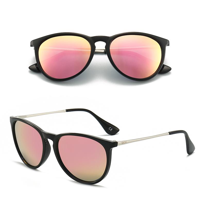 GCV Mới Tròn Thời Trang Kính Mát Phân Cực Nữ Cổ Điển Retro Kính Chống Nắng Cho Nam Lái Xe Unisex UV400 Lentes De Sol