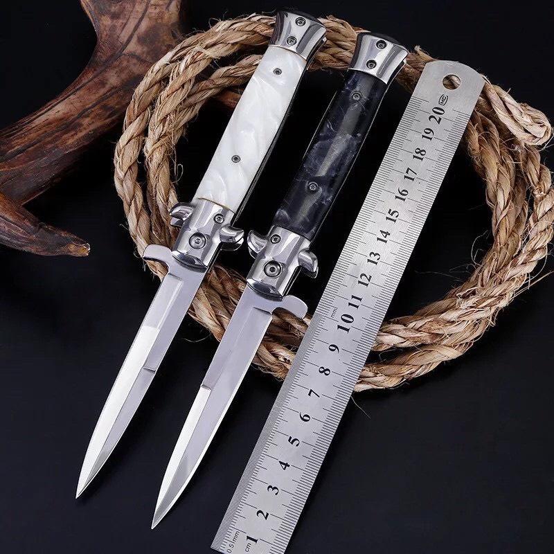 Dụng Cụ Phượt Gấp Lưỡi Trắng Bản Chuôi Ngọc