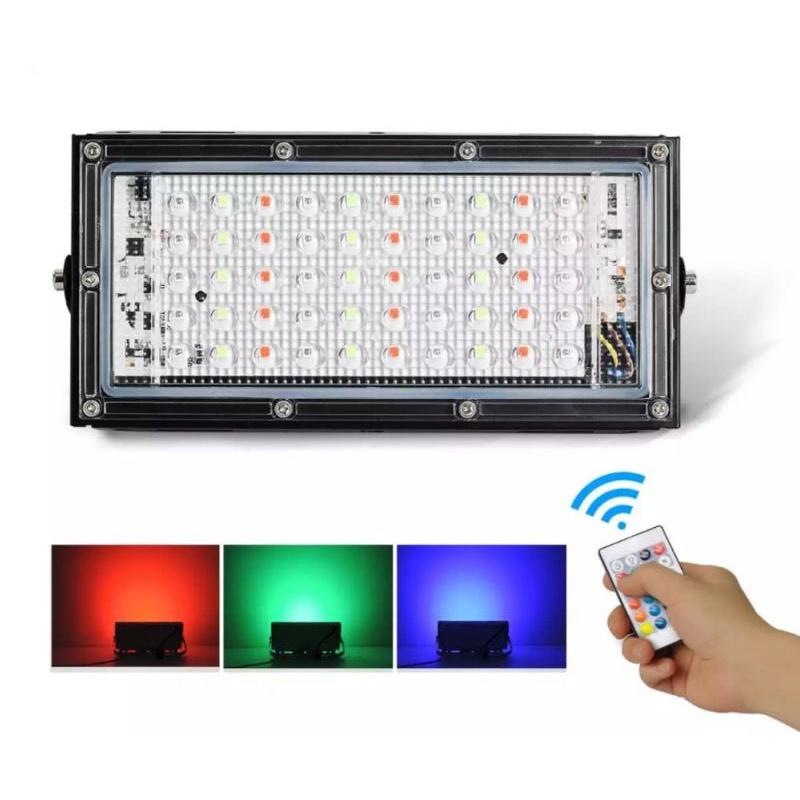 Bảng Led nháy 7 màu 50w siêu sáng có remote , chống nước