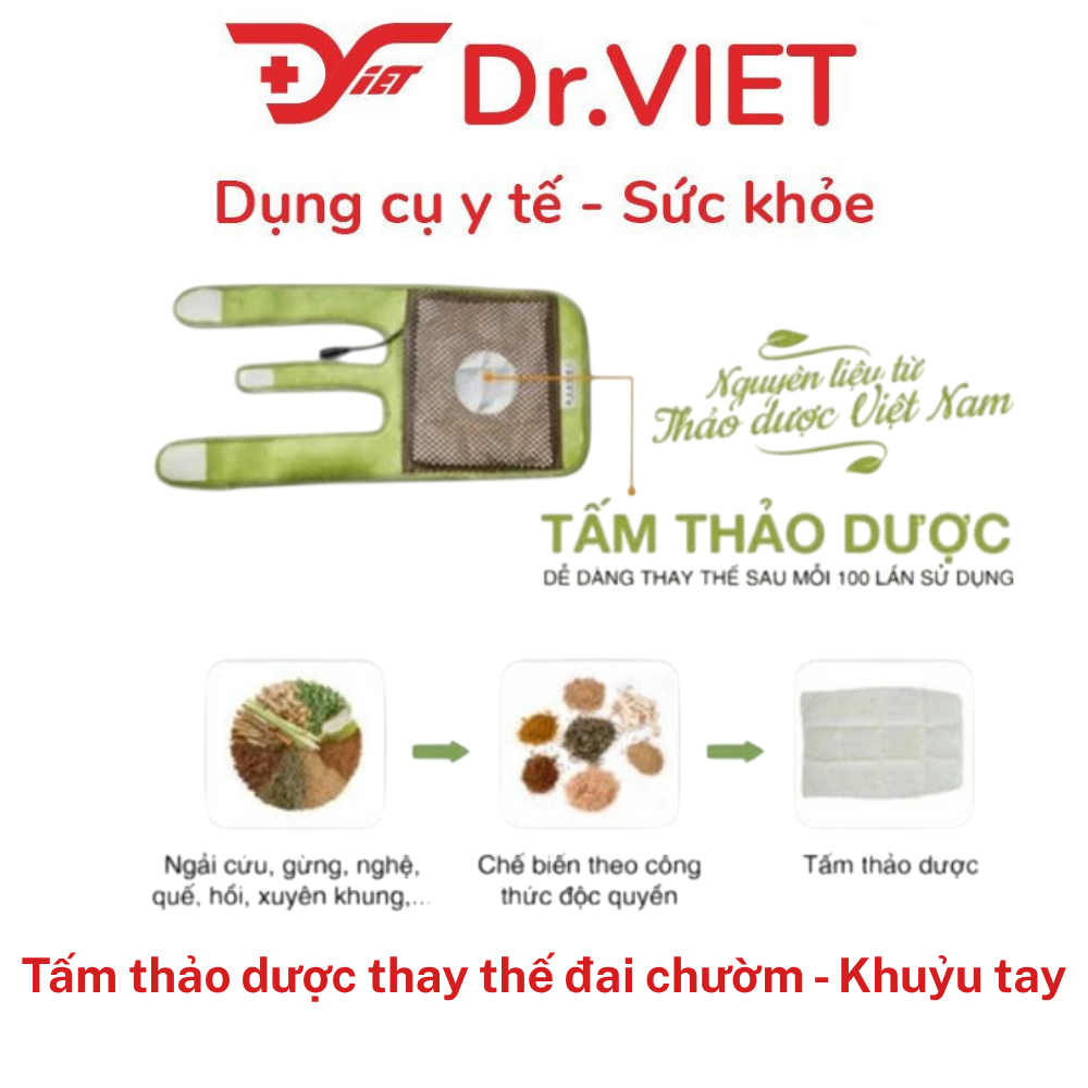 Đai chườm nóng thảo dược Khuỷu tay Hapaku