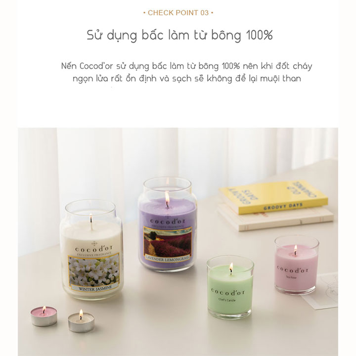 Nến Thơm Cho Phòng COCODOR LARGE JAR CANDLE 630g