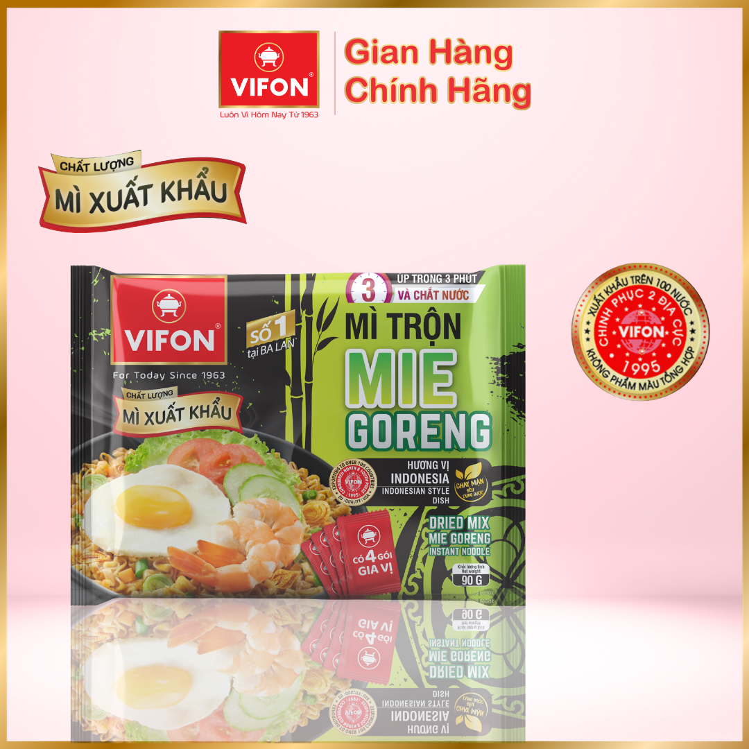 Thùng 18 gói mì Xuất khẩu Mie Goreng VIFON 90gr/gói