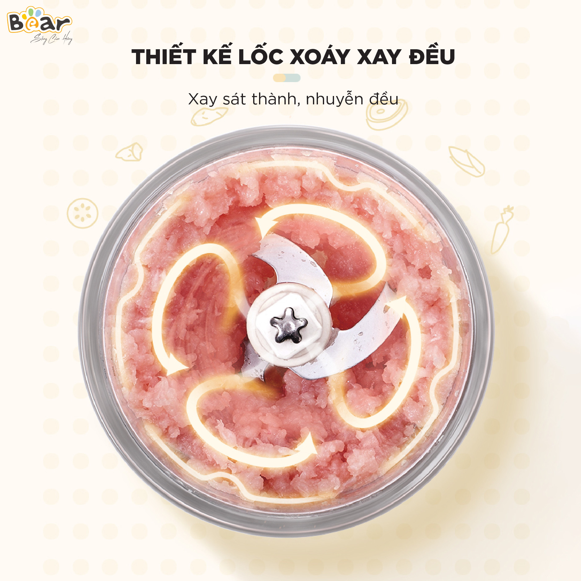 Máy xay ăn dặm Bear GR-B06V1 - Hàng Chính Hãng