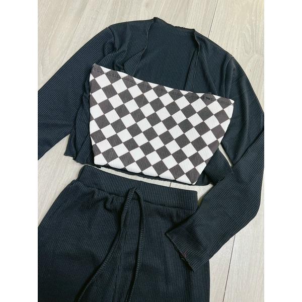 Set áo 3 món caro quần loe