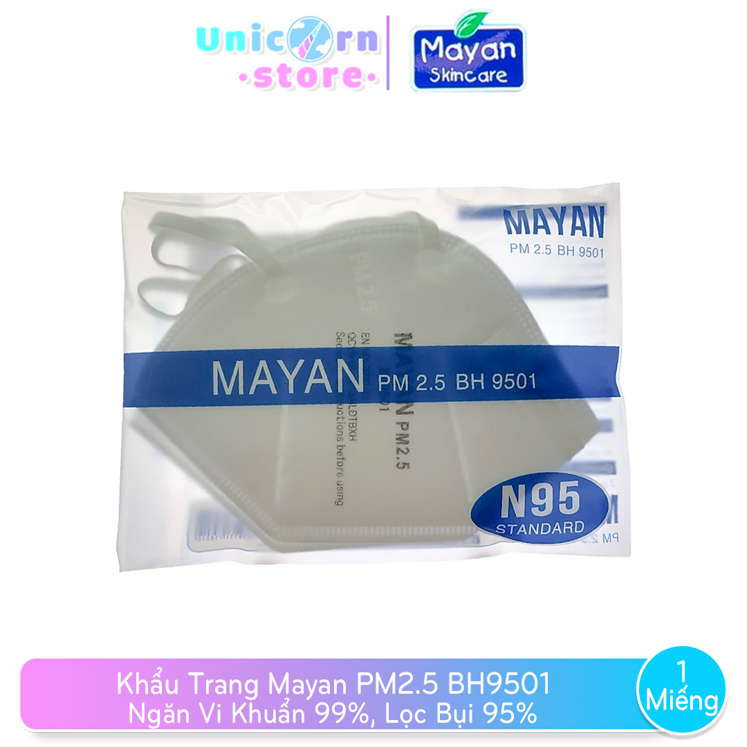 Khẩu Trang Mayan PM2.5 BH9501 Ngăn Vi Khuẩn 99%, Lọc Bụi 95%