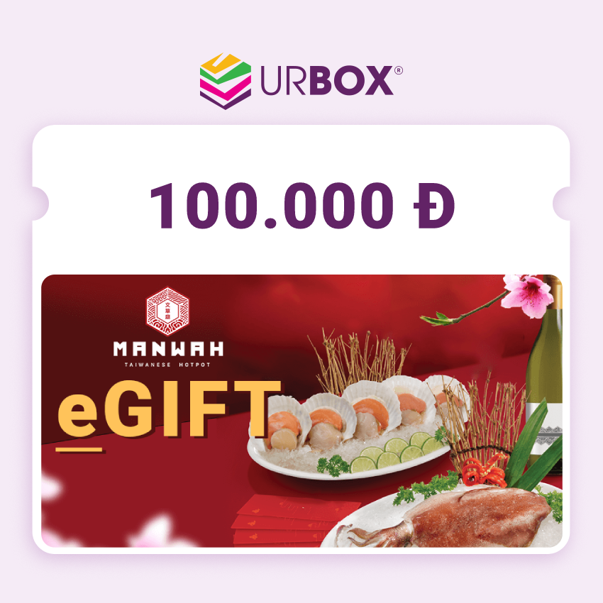 [Manwah | UrBox] Evoucher trị giá 100.000 áp dụng tại các cửa hàng Manwah