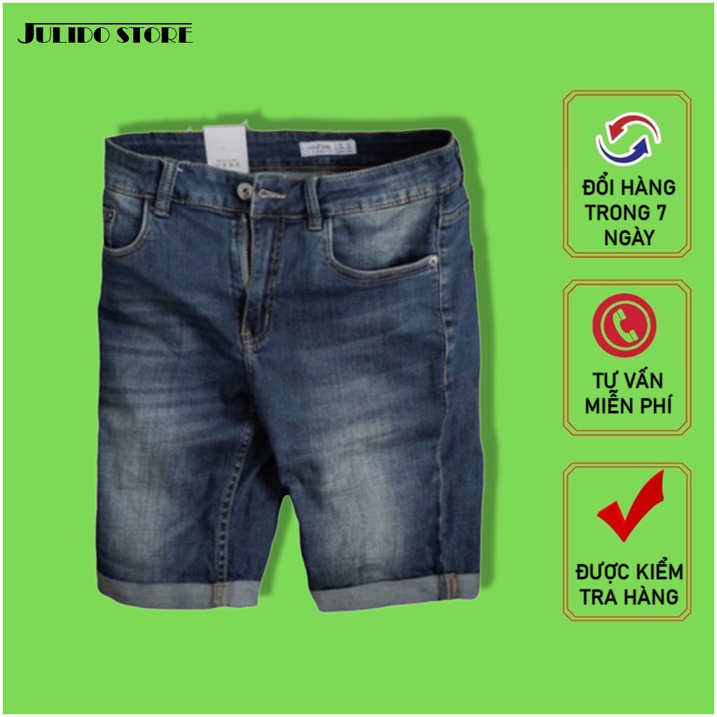 Quần short jeans nam , quần sort nam eo co dãn trơn lịch lãm mẫu J72 săn lai thiết kế phong cách thời thượng lôi cuốn dạo phố Julido thời trang hàn quốc trung niên