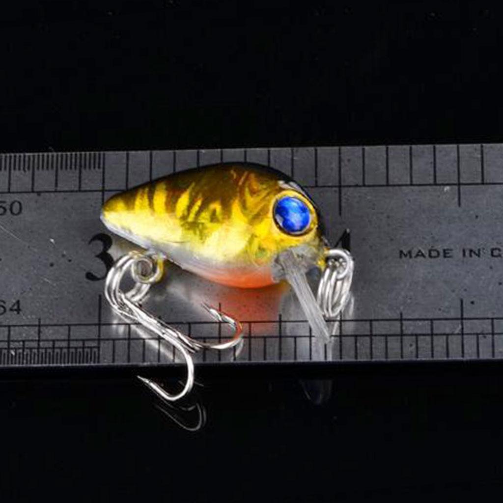 Mini Fishing Tackle Lure Floating Minnow Bass Bait Treble Hook