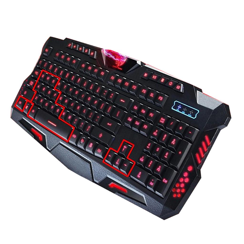 Wired Gaming Mechainal Keyboard with Red  Blue Backlight for Laptop
