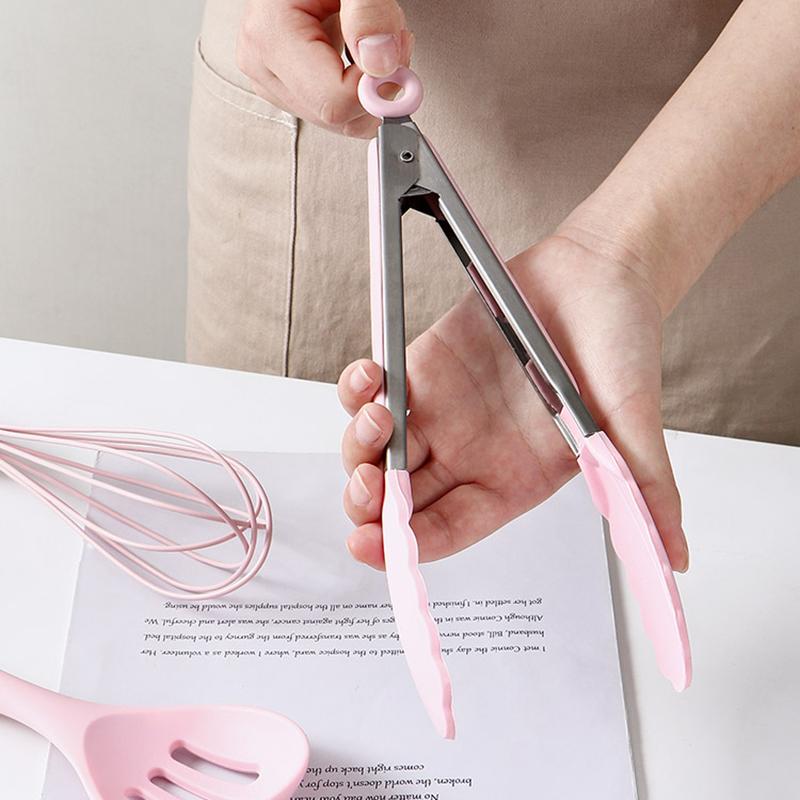 Ốp Đồ Dùng Nhà Bếp Thân Thiện Với Môi Trường Nấu Ăn Bộ Chịu Nhiệt Tay Cầm Bằng Gỗ Với Hộp Lưu Trữ Phụ Kiện Nhà Bếp