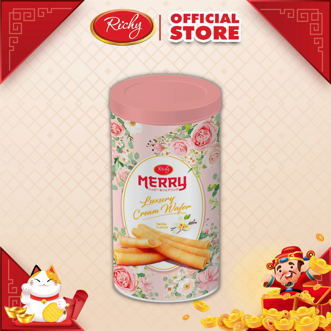 Bánh kem quế lon Merry hương vani 208g