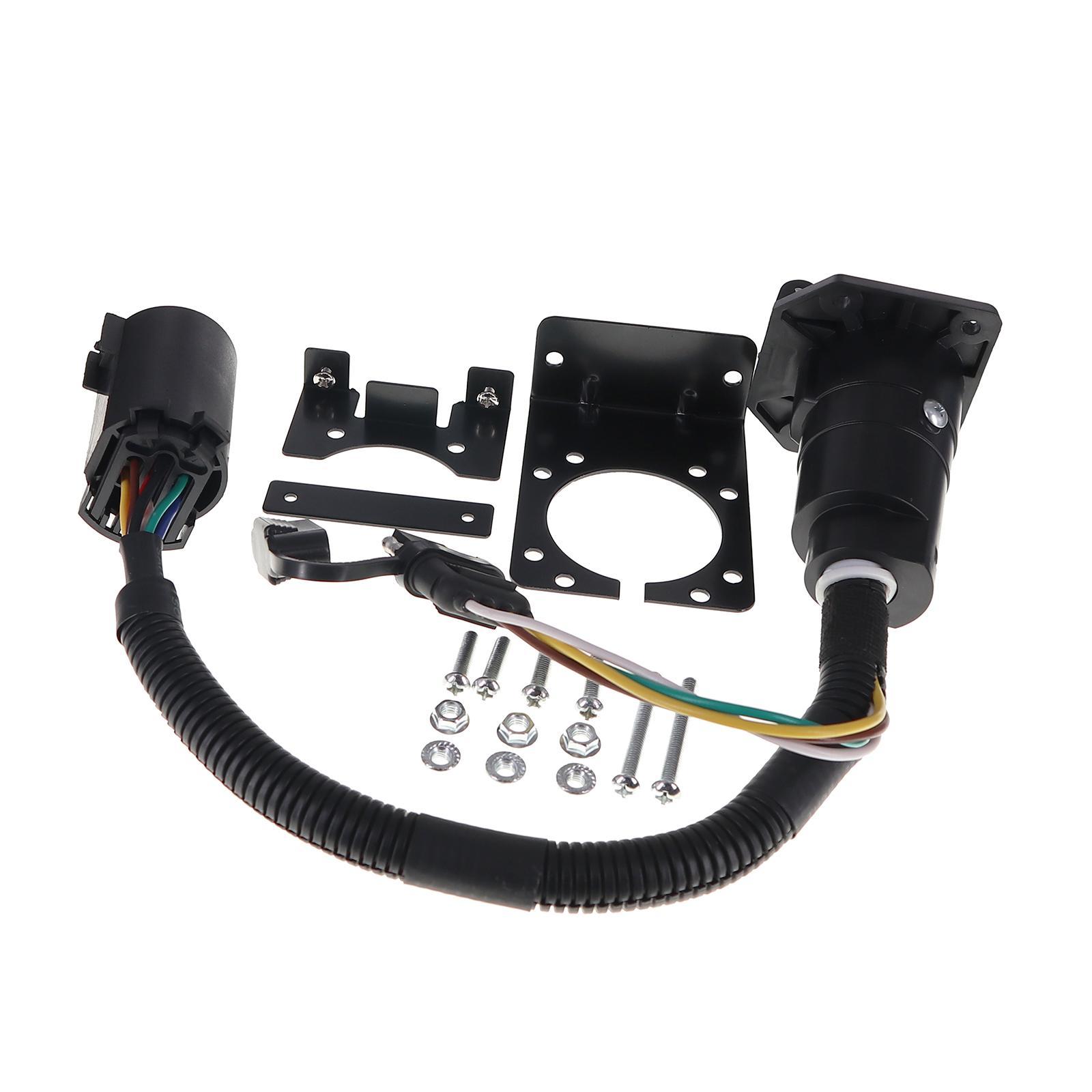 Trailer Wiring Adapter 4 Pin Sockets and 7 Pin Plug Weatherproof Hardware