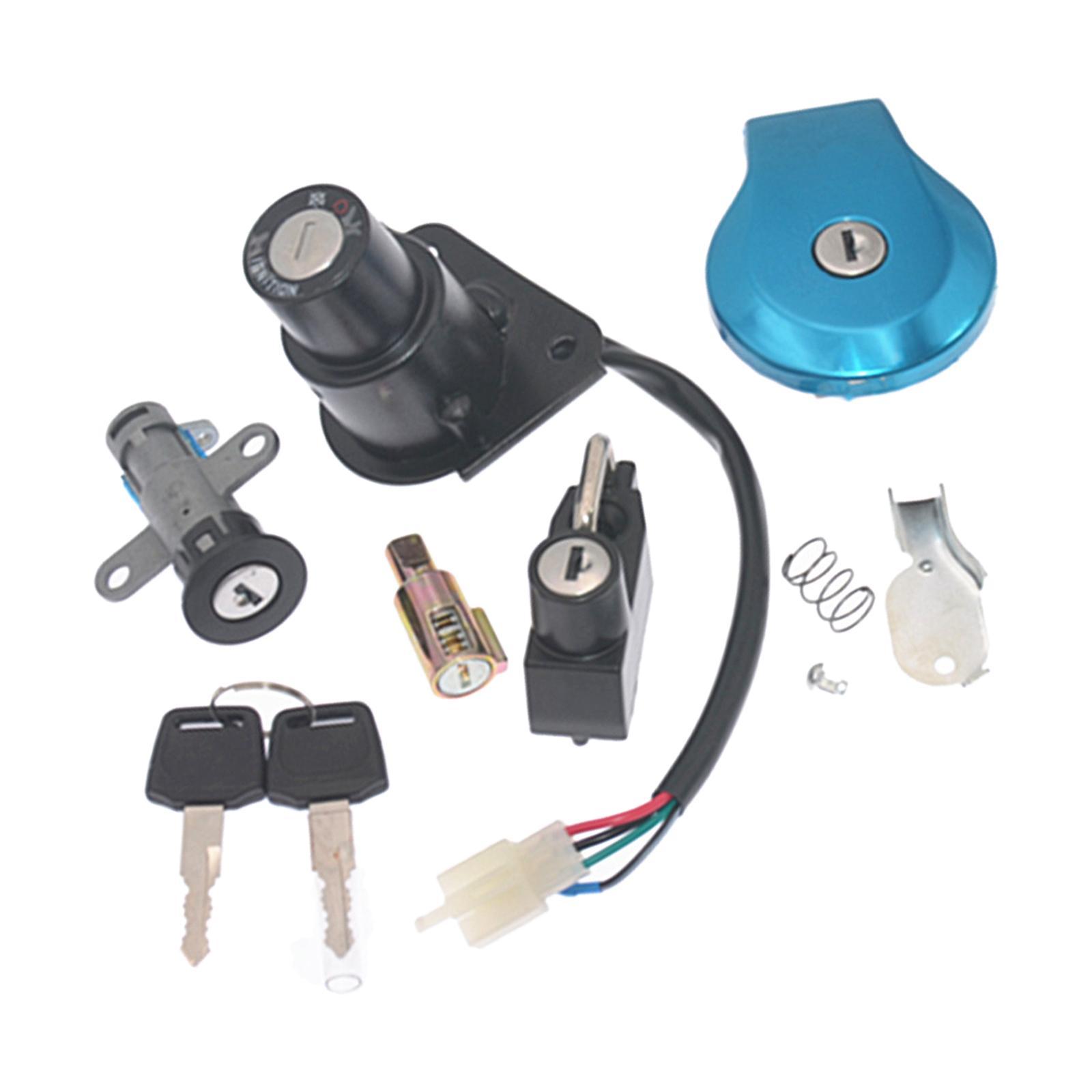 Ignition Switch Lock Fuel Gas Cap Cover Keys Set Durable Premium Car Accessories High Performance Replaces for Virago XV125 XV535 XV250