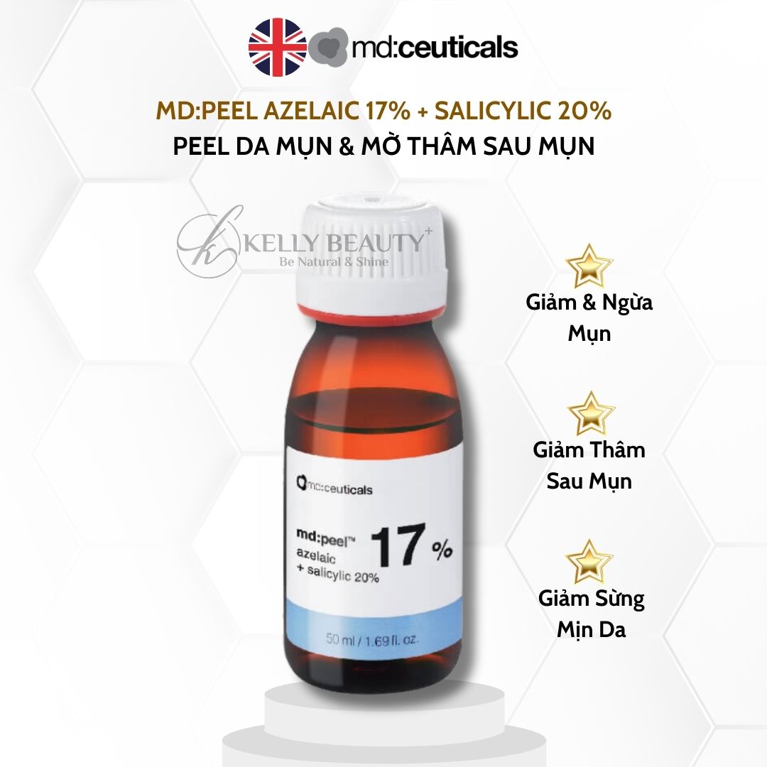 Peel Da Mụn MD:PEEL Azelaic 17% + Salicylic 20% - MD:Ceuticals | Kelly Beauty