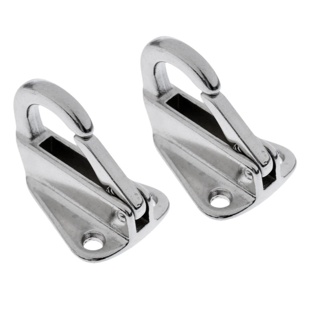 2 Pieces Stainless Steel 316 Fender Snap Hook Fending Hook Boat Ship Hardware 9mm