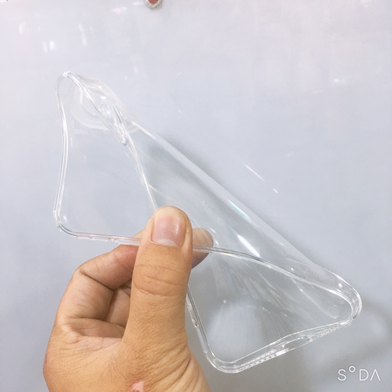 Ốp lưng dẻo trong suốt viền vuông bảo vệ camera dành cho iPhone Xs Max