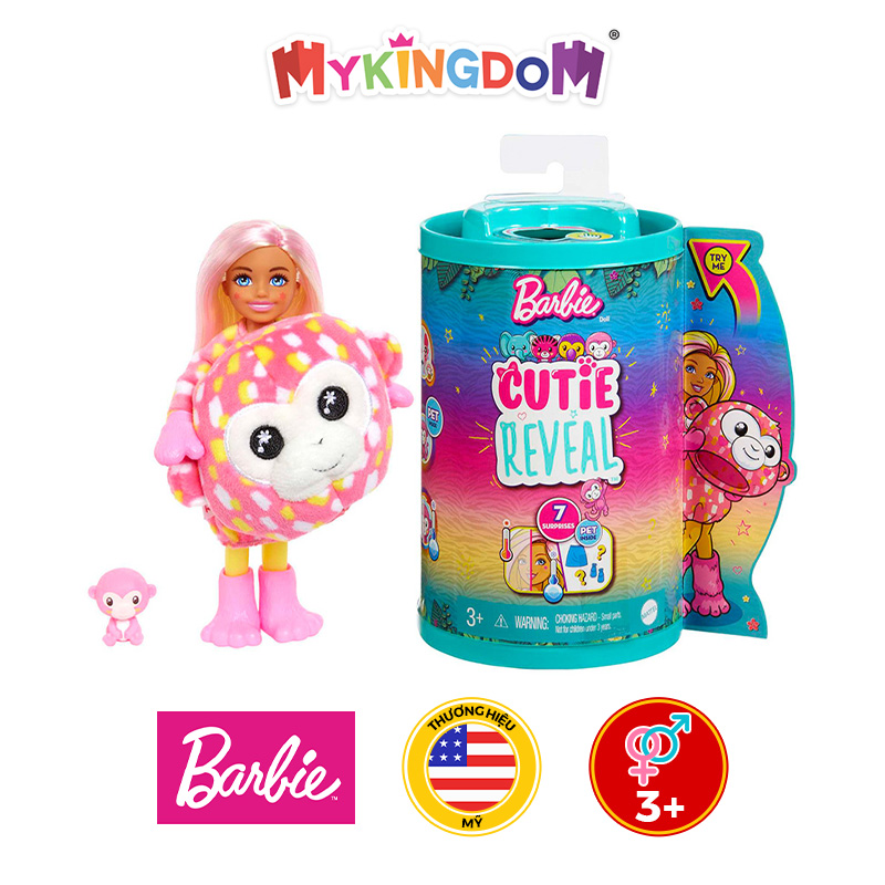 Đồ Chơi BARBIE Búp Bê Chelsea Cutie Reveal -Baby Monkey HKR14/HKR12