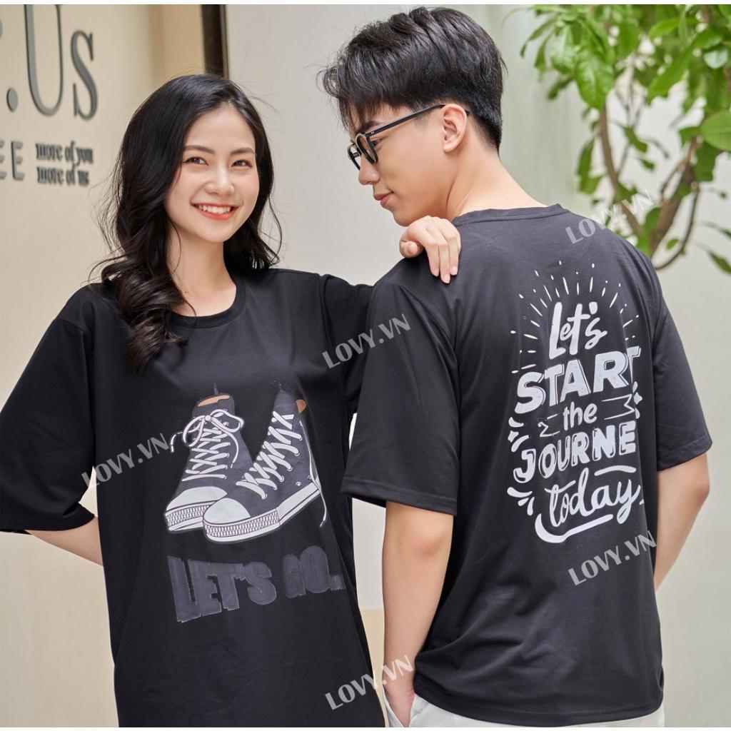Áo đôi nam nữ thời trang thun đen unisex chất mịn đẹp Oversize