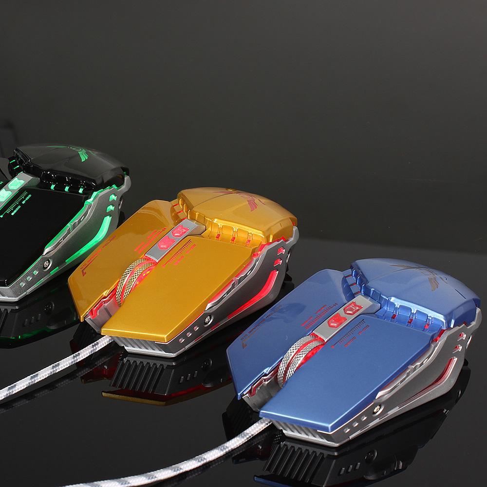 Chuột chơi game có dây ZERODATE X700 USB cơ học 3200DPI có thể điều chỉnh 8 nút