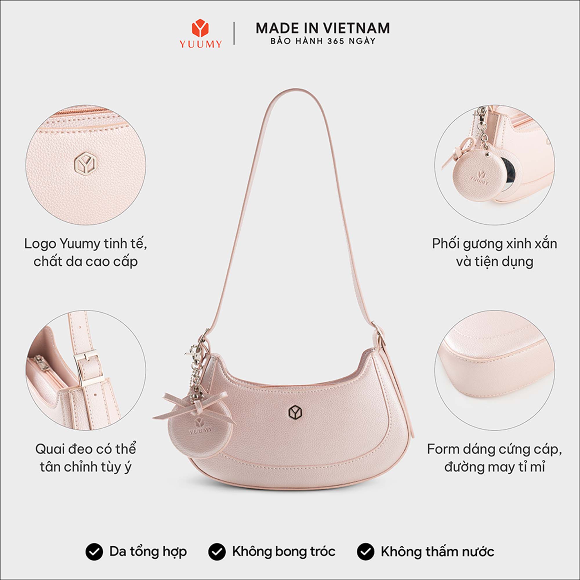 Túi đeo vai nữ YUUMY YN345 (BST Pink Obsessed)