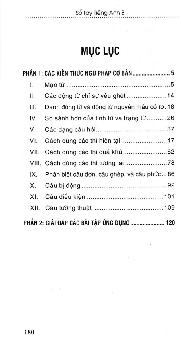 Sổ Tay Tiếng Anh Lớp 8 (Dùng Chung Cho Các Bộ SGK Hiện Hành) _HA