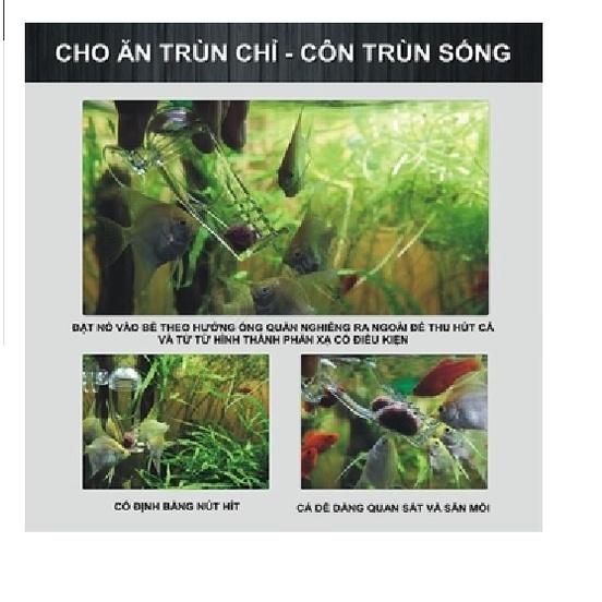 Bẫy sán bẫy ốc tích hợp phễu cho cá ăn giun - loại bỏ sán, bọ nước hồ cá thủy sinh - an toàn cá tép