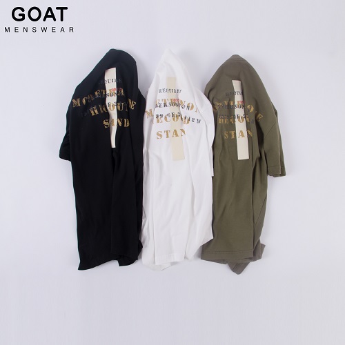 Áo Thun Nam Tay Ngắn In Chữ Trẻ Trung GOAT MENSWEAR