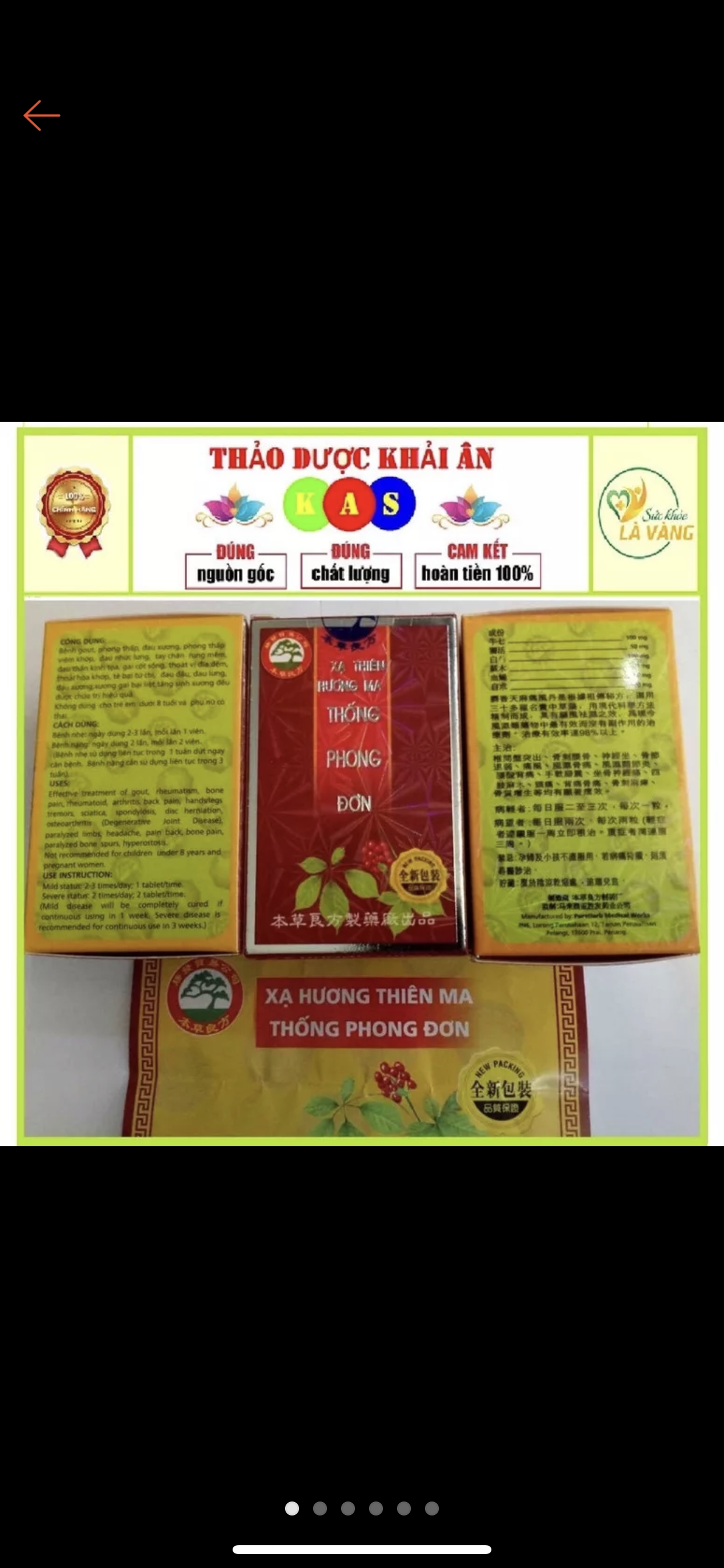 Xạ Hương Thiên Ma Thống Phong Đơn Malaysia 30v