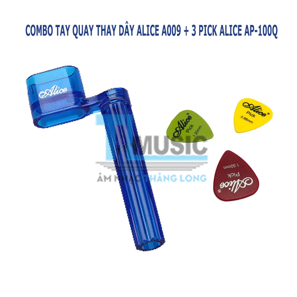 Combo tay quay thay dây+3c pick gảy Alice (3 cỡ khác nhau)