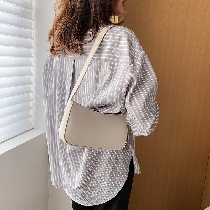 Đơn Giản Chắc Chắn Nhỏ Da Pu Đeo Vai Cho Nữ 2021 Nữ Túi Xách Nữ Túi Shopper Tote Nữ Của Du Lịch tất Cao Cổ Mới