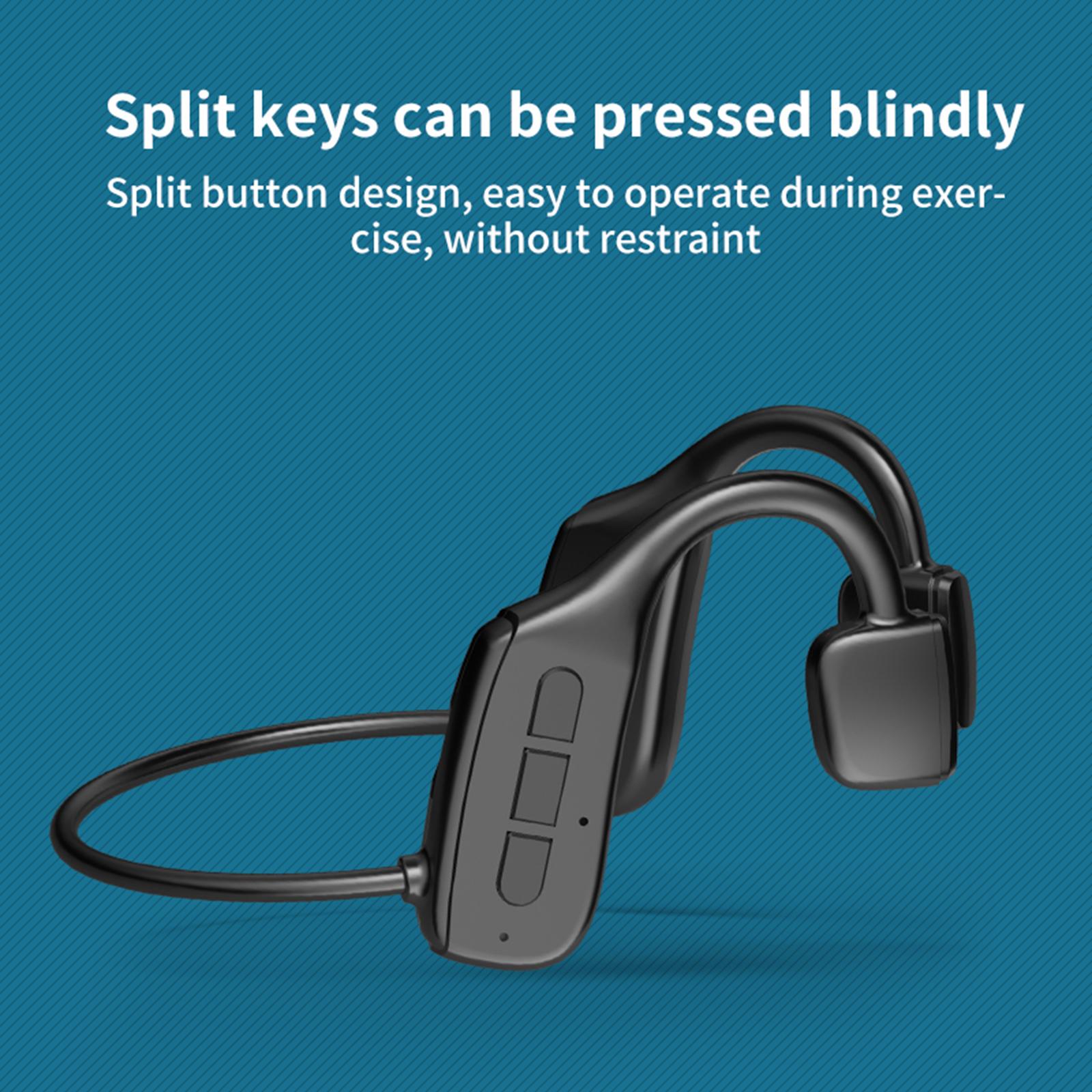 Bone Conduction Wireless Headsets Sport Bluetooth Headphones Ear Hook