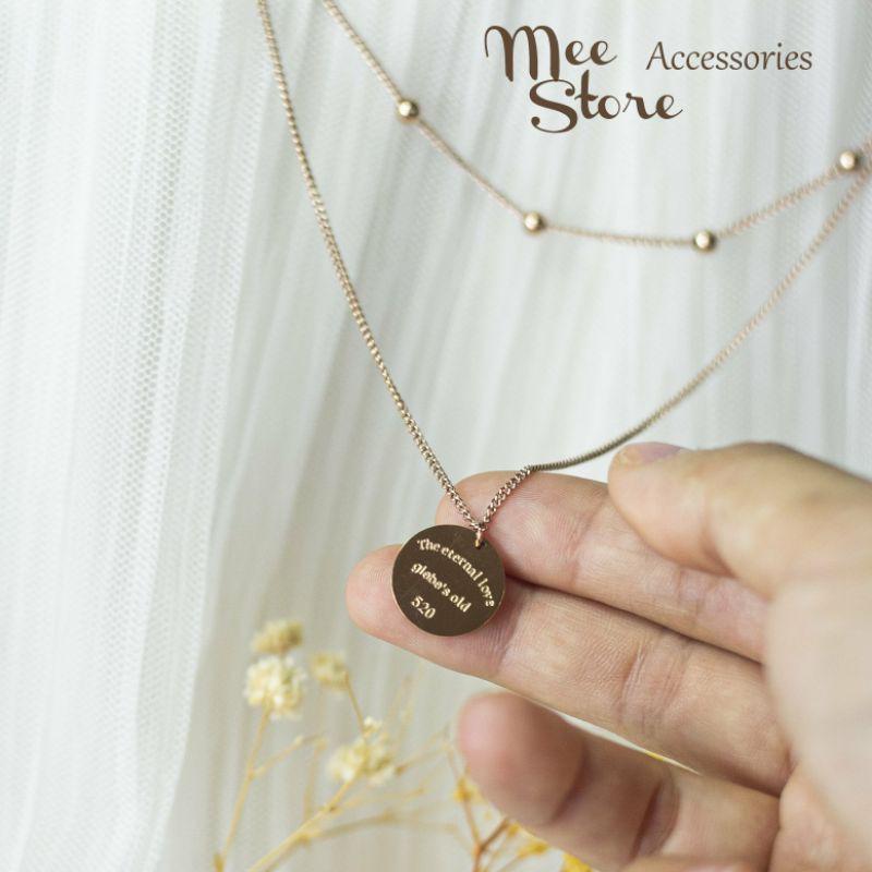 Dây chuyền layers, vòng cổ 2 lớp màu vàng đồng Mee Store mee.store.dl