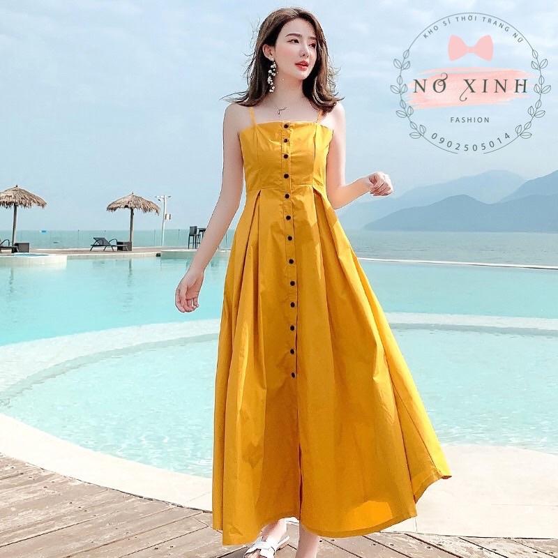 Đầm Maxi 2 Dây Đi Biển Dự Tiệc Có Size M-L-XL-XXL (kèm ảnh clip thật