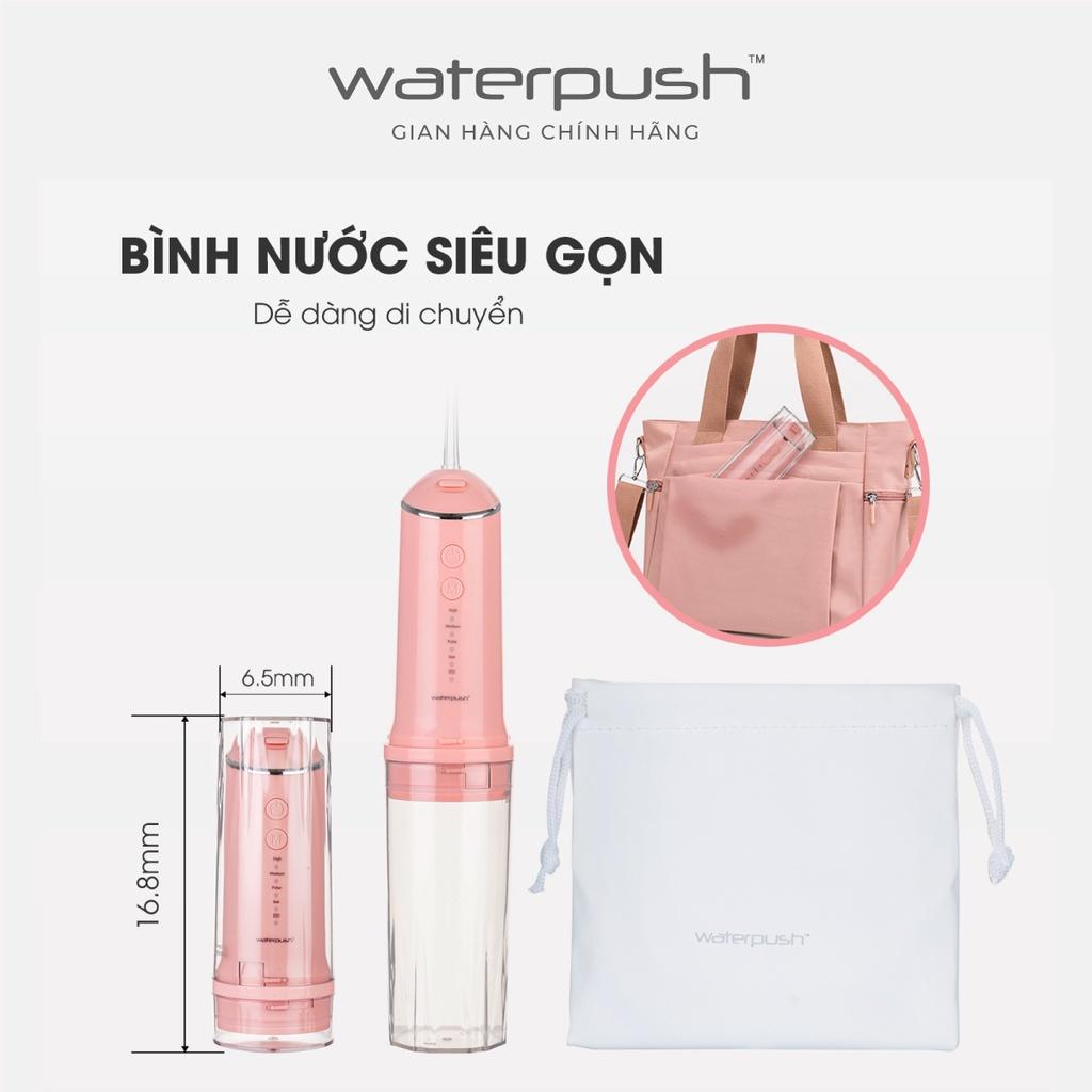 [Đèn UV diệt khuẩn 99%] Máy tăm nước du lịch cao cấp WaterPush 1903 màu hồng - Bình chứa lớn 300ML