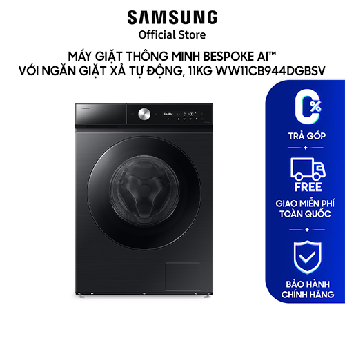 Máy giặt thông minh Bespoke AI với Ngăn giặt xả tự động, 11kg WW11CB944DGBSV - Hàng chính hãng