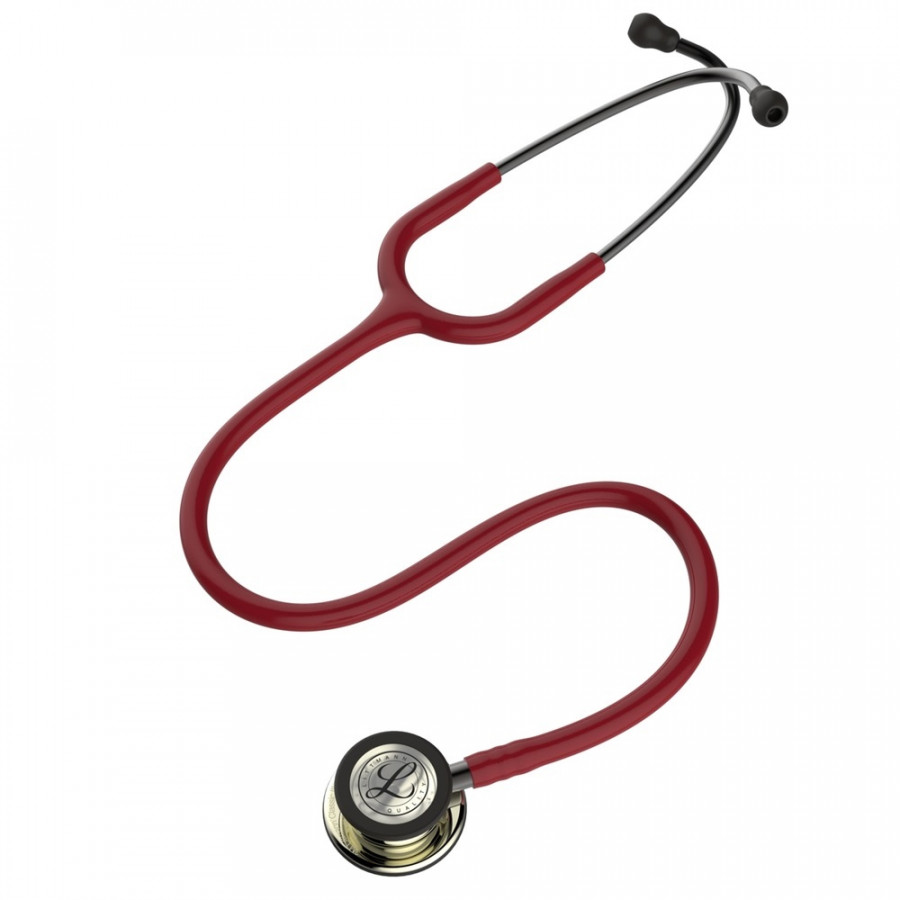 Ống nghe 3M Littmann Classic III, dây màu đỏ Burgundy, mặt sâm banh, 27 inch, 5864