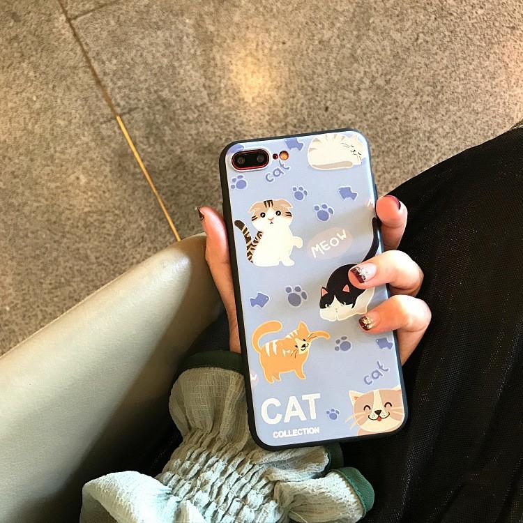 Ốp lưng 3 chú mèo dễ thương dành cho Iphone 6-6s-6 plus-6s plus-7-7 plus-8-8 plus
