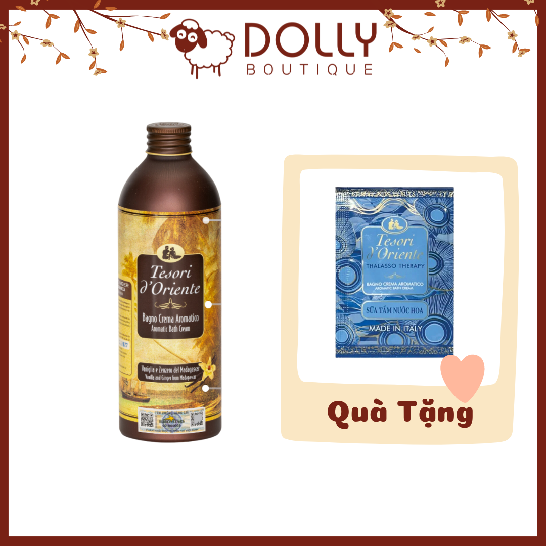 Sữa tắm nước hoa Tesori d’Oriente Tinh Dầu Macca 500ml + Tặng Gói Sữa Tắm Tảo Mini