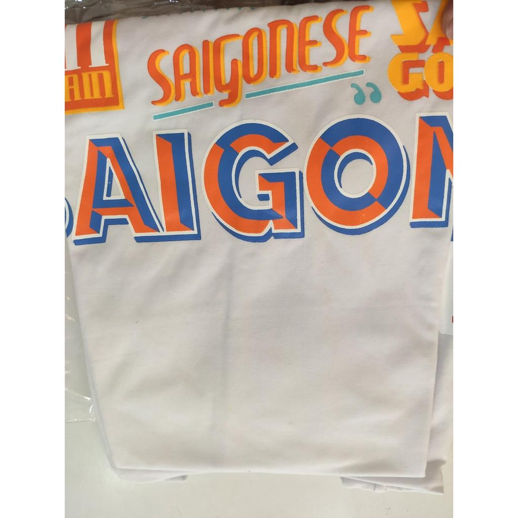 Áo Thun Tay Lỡ SAIGON màu Trắng/ Đen Nam nữ Unisex - áo phông trơn in chữ saigon
