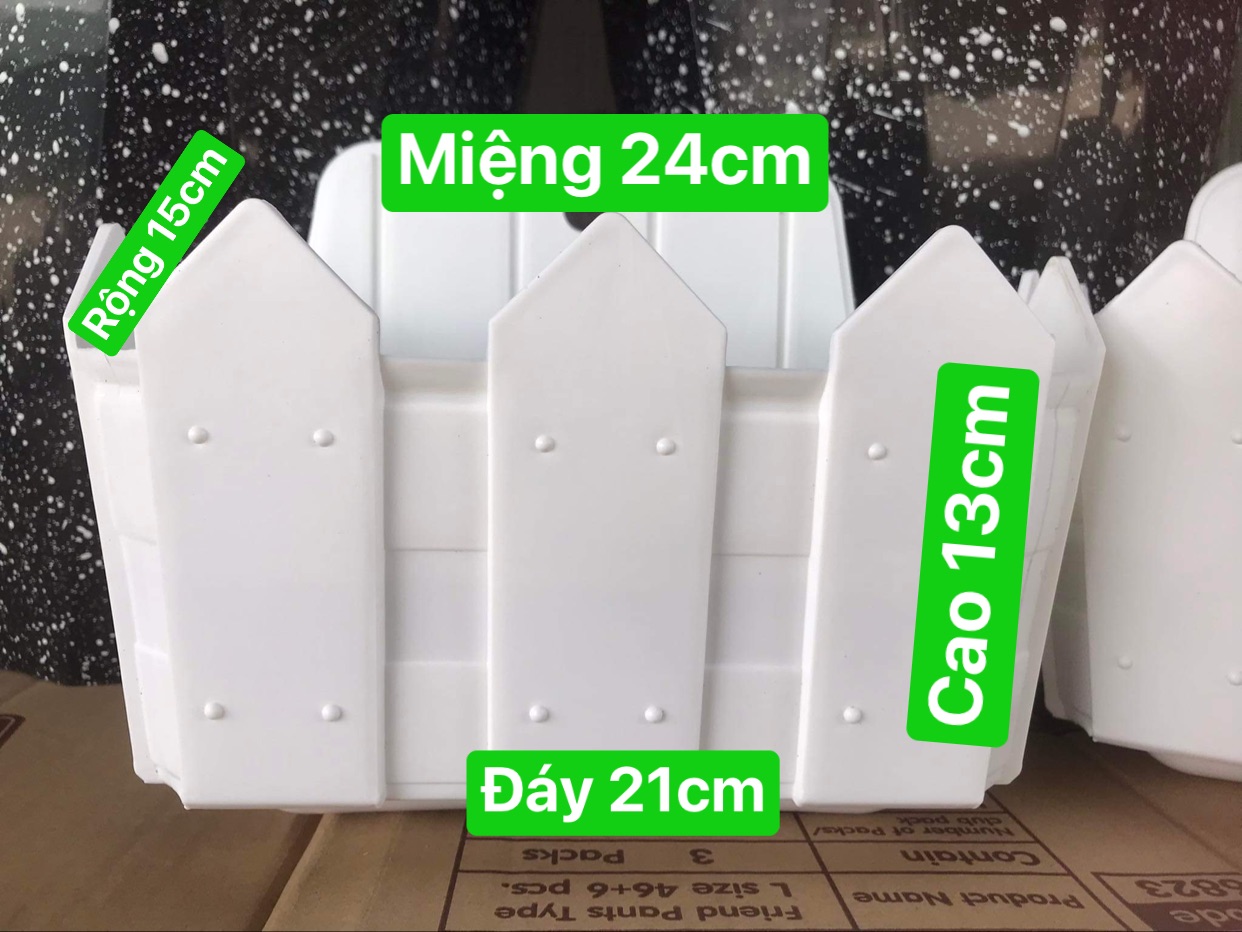 Chậu Nhựa ốp tường hàng rào, chậu trông hoa