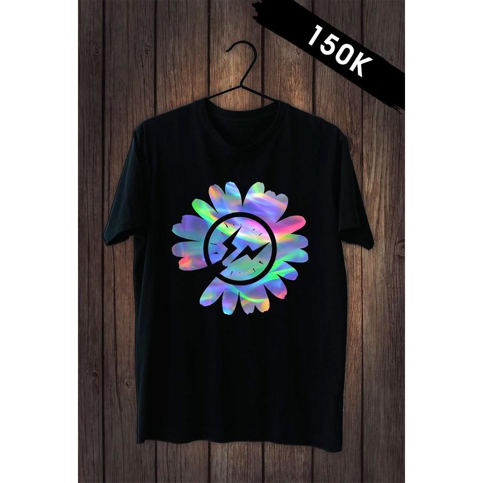 Áo Tay Lỡ Unisex Phản Quang Đa Sắc Rộng Vải Mịn Đủ size - Hoa Cúc