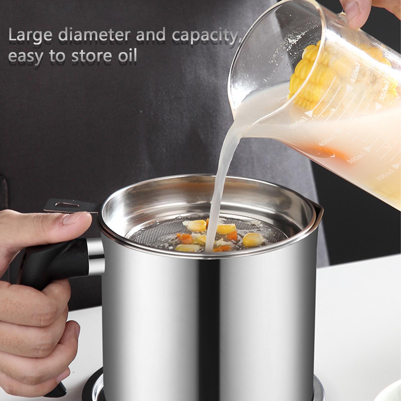 Nồi Lọc Dầu Mỡ Lưới Mịn Thép Không Gỉ Tiện Nghi