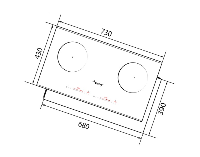 Bếp Từ Đôi Cảm Ứng CANZY CZ-930I - Hàng Chính Hãng