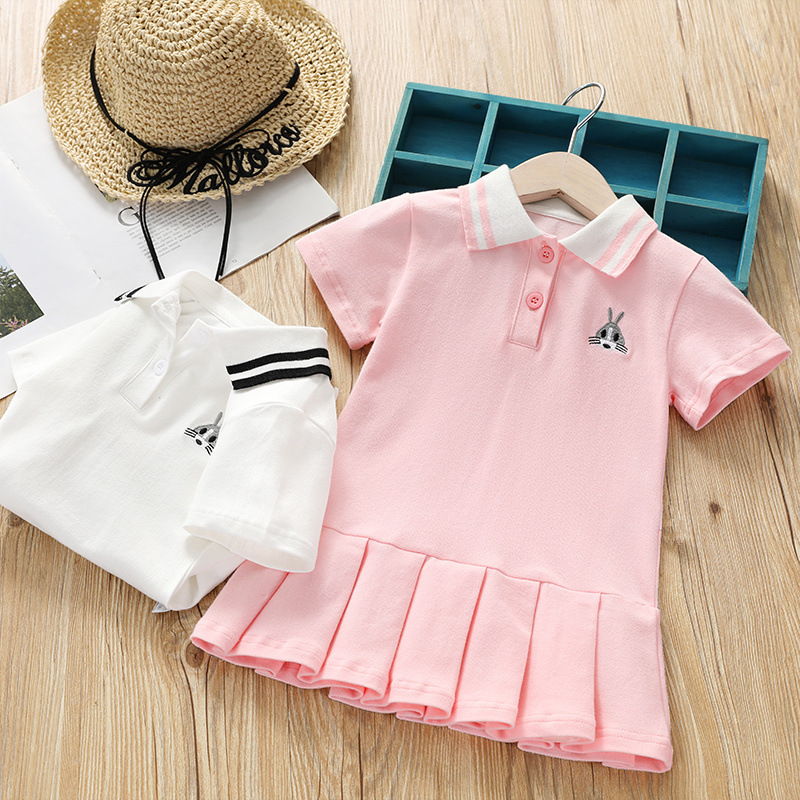 Đầm polo/ Váy polo bé gái tay ngắn kiểu dáng hợp thời trang chất vải cotton cá sấu thoáng mát BG4