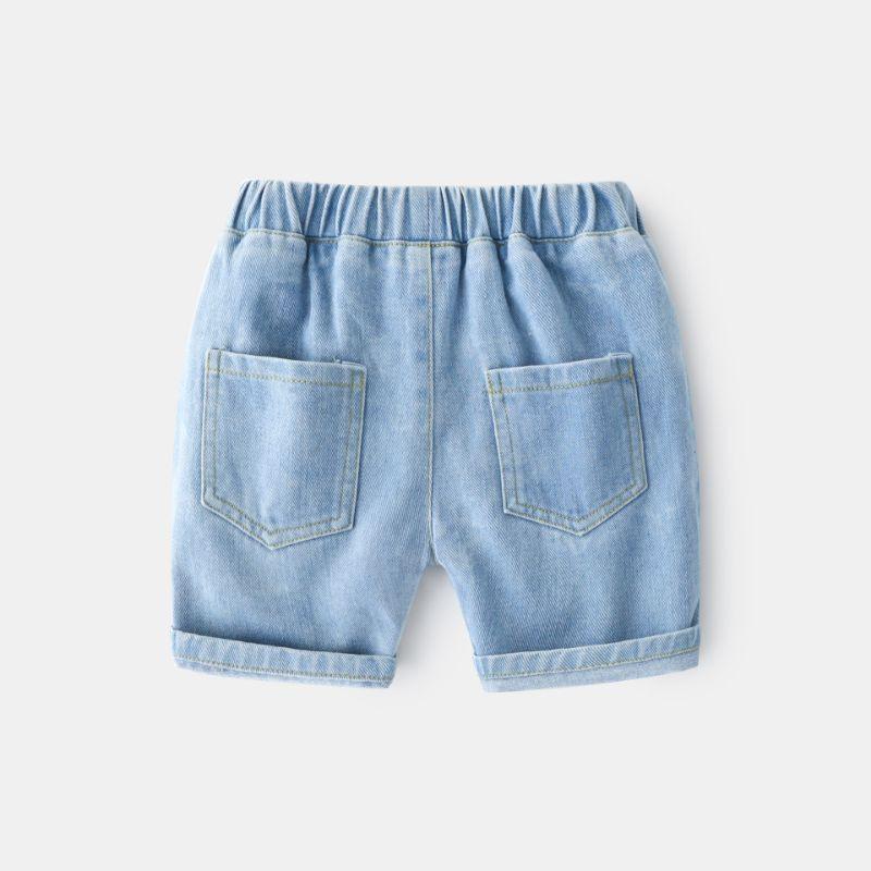 Quần short Jean có khuy cho bé WELLKIDS túi hộp chất bò mềm hàng xuất Âu Mỹ KZ3057