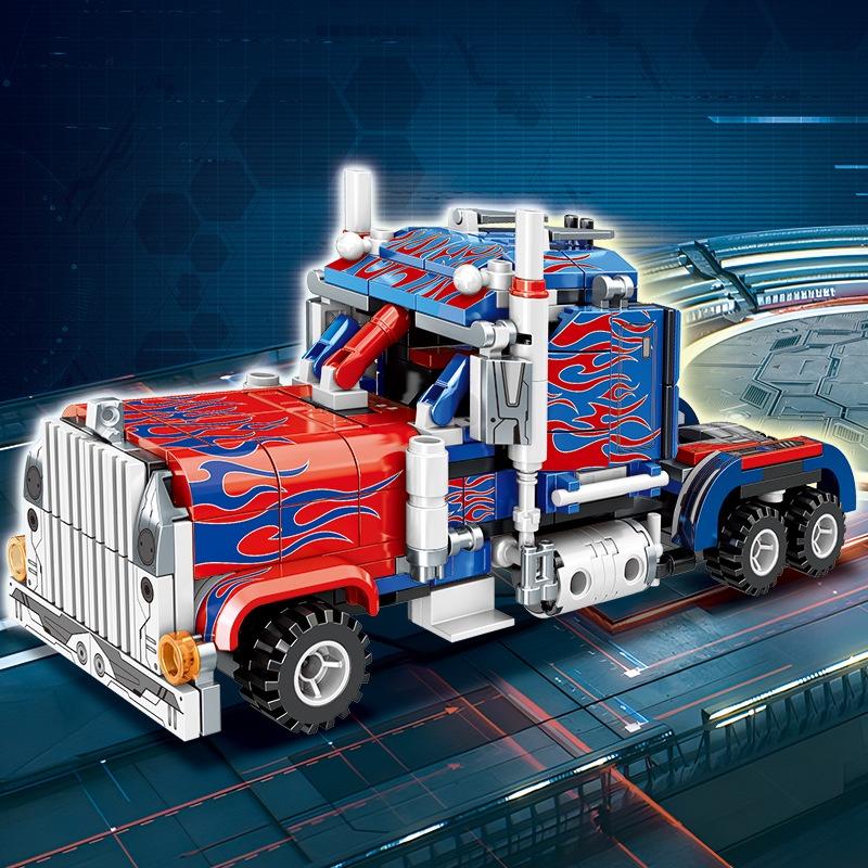 Đồ chơi Lắp ráp Robot Optimus Prime, Lewan 7043 Autobot, Xếp hình thông minh, Mô hình người máy