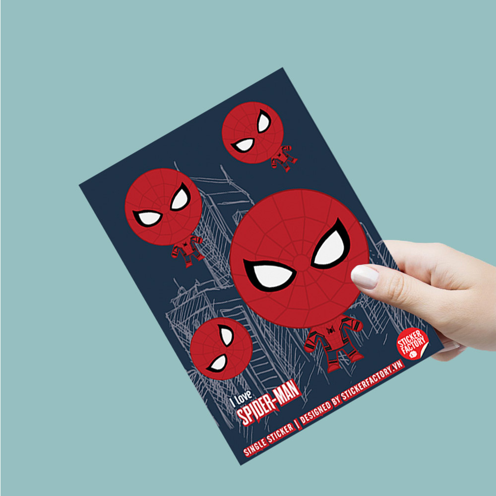 I love Spider Man - Single Sticker hình dán lẻ