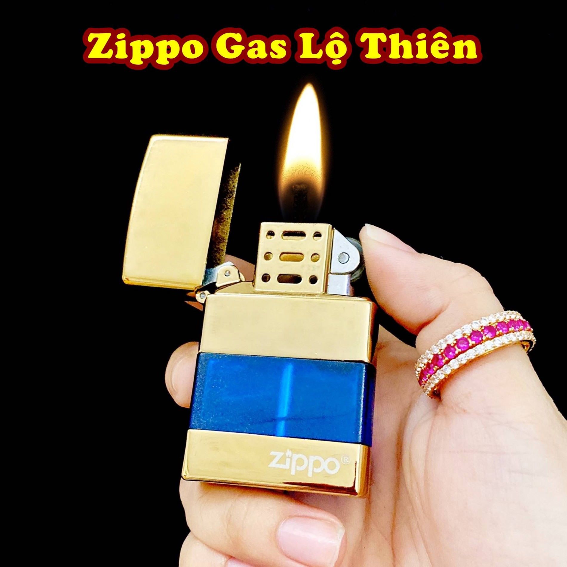 Hột quẹt bật lửa Vzipo gas lộ thiên nhiều màu - (xài gas)