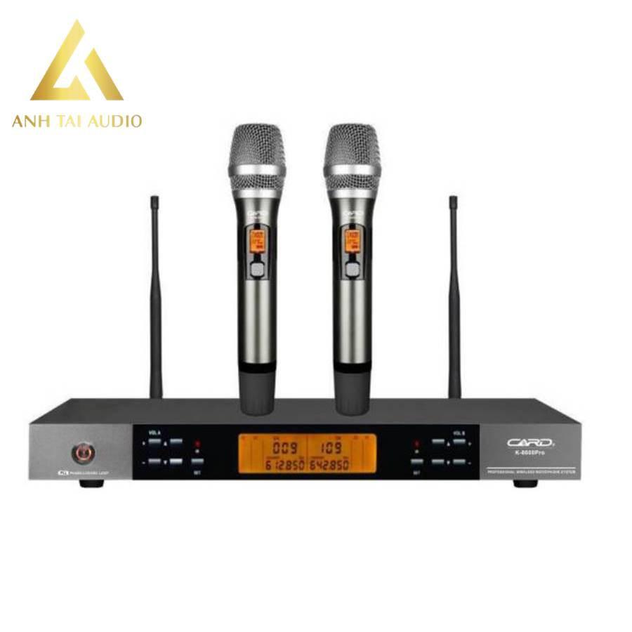 Micro hát karaoke không dây cao cấp CARD K8600 Pro, Micro CARD karaoke bền rẻ đẹp, anh tài audio