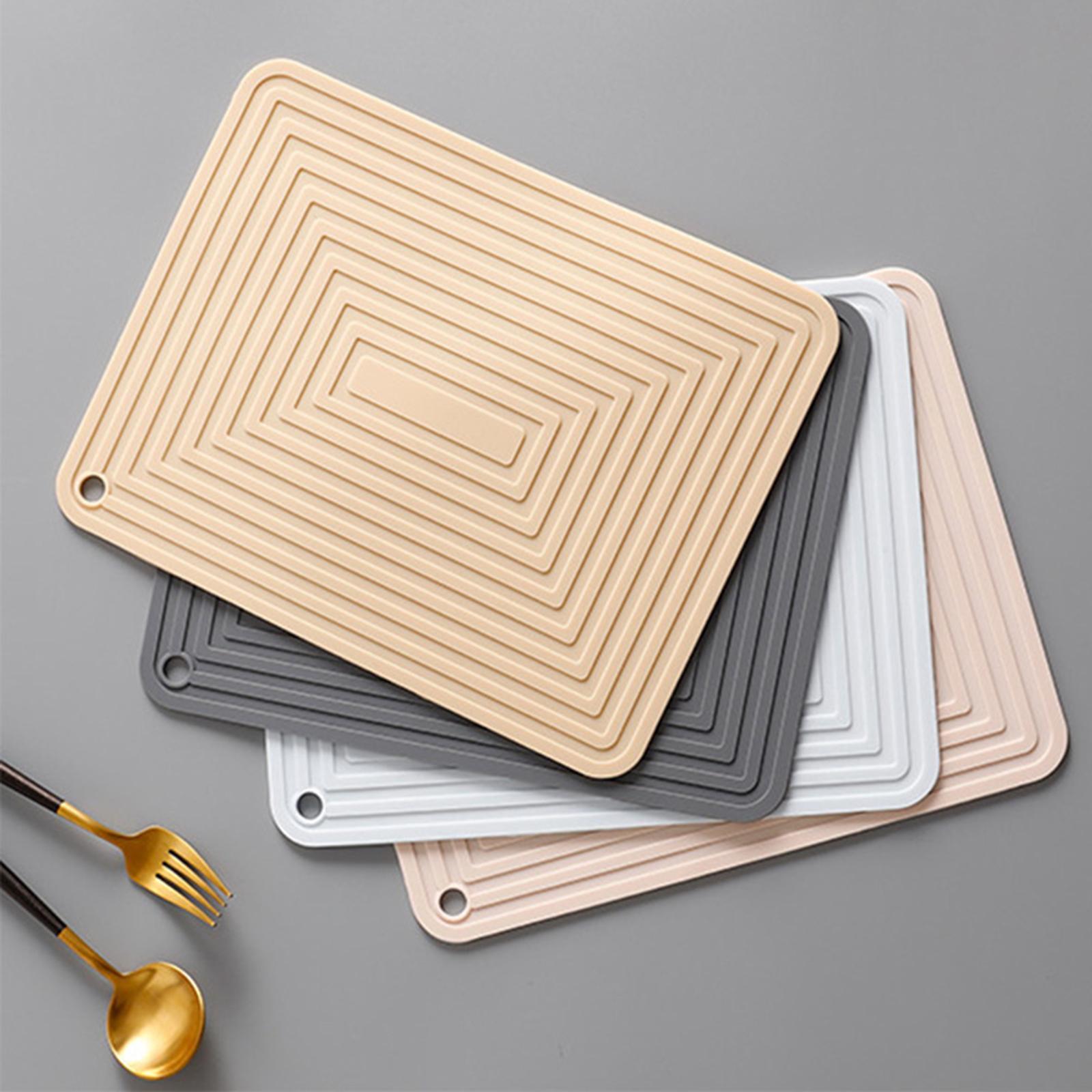 Silicone Dish Drying Mat Heat Resistant Waterproof Dish & Utensil Draining Board Sink Cover